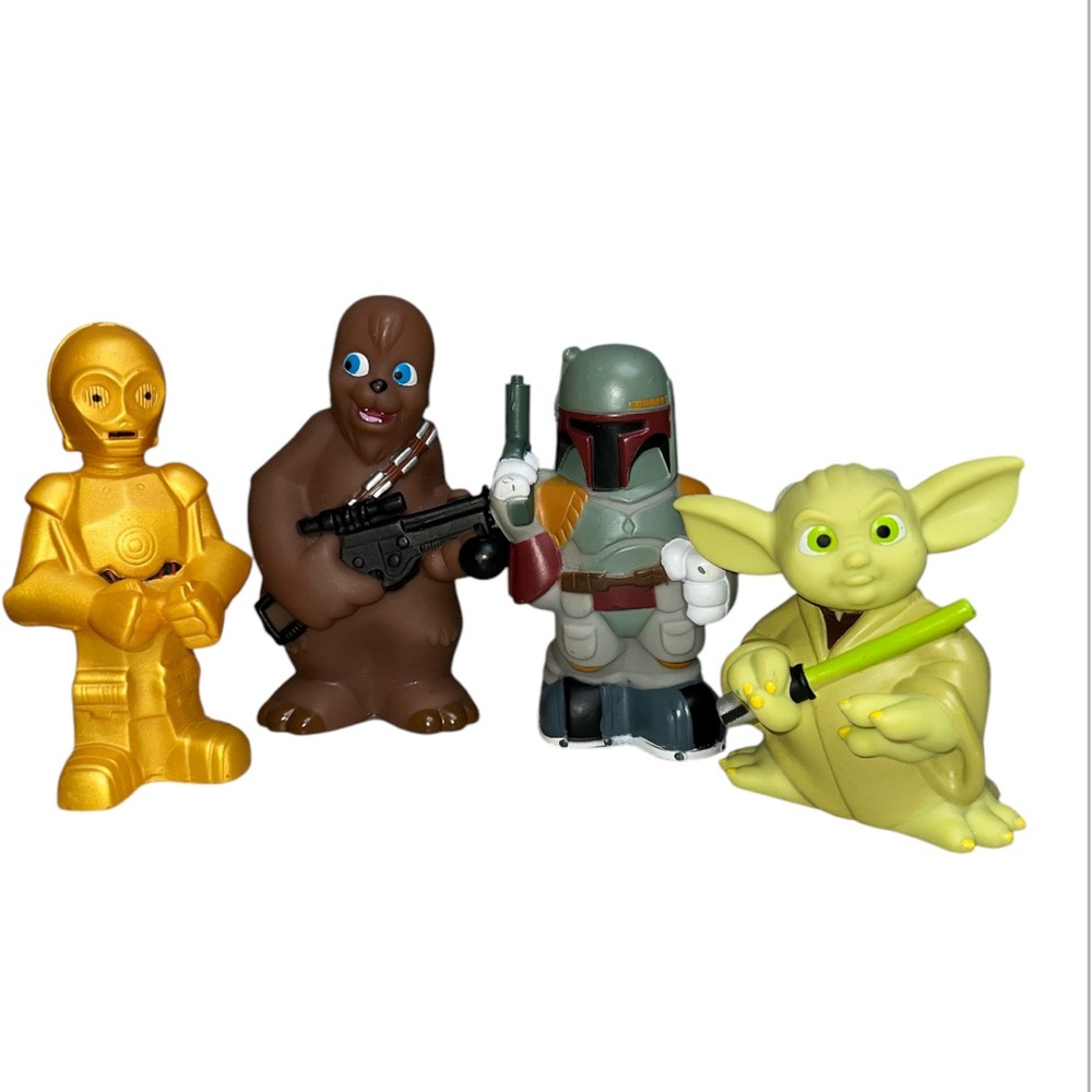 Star Wars Squeeze Toys - NEW without box Yoda•Chewbacca•C-3PO•Boba Fett